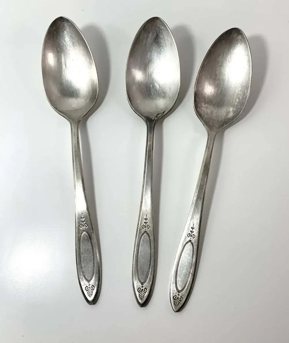 3 Community Plate silver plated Serving Spoons